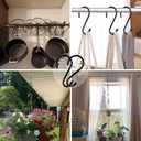12 Pack 4-1/2 Inch S Hooks, Large Vinyl Coated Closet Hooks Non Slip Heavy Duty for Hanging, Steel Metal Black Rubber Coated for Jeans Plants Clothes Pot Pan Cups Towel