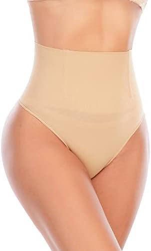 Werena Tummy Control Thong Shapewear for Women Seamless Shaping Thong Panties Body Shaper Underwear Size S/M