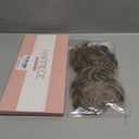 SARLA 2PCS Messy Hair Bun Hair Pieces Wavy Curly Synthetic Updo Fake Scrunchies Ponytail Extension for Women Brunette/Ash Blonde Highlight