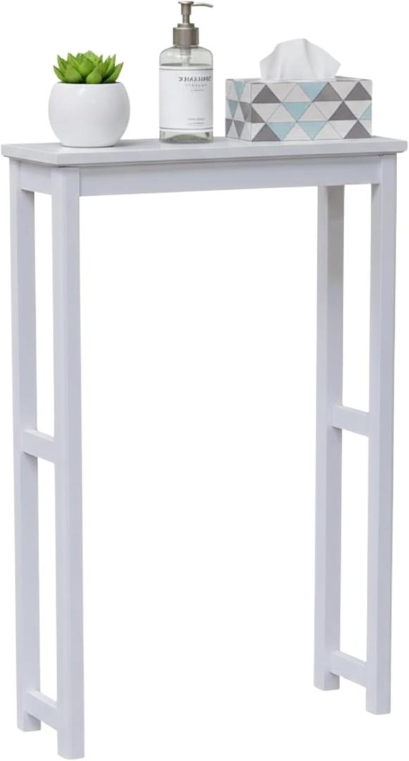 Alaterre Furniture Dorset Over-The-Toilet Storage Shelf  27" W x 37" H Space Saver Rack with Single Open Shelf for Towels & Toiletries  Minimalist Modern Design & Easy Assembly Bathroom Organizer