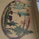 Hicarer Metal Bear Wall Art Mountains Metal Bear Wall Decor Christmas Rustic Animal Hunting Decor Cabin Decorations in Saw Blade Animal Lover Gifts for Bedroom Outdoor 15.75 Inch(Colored)