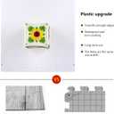 13Crochet Blocking Board with 20 Pegs/Pins Granny Square Blocking Boards for Crochet Projects,Plastic Waterproof Crochet Peg Blocking Board Gift for Crocheters and Beginners (Large-13 X13inche)