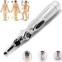 Zeerkeer Acupuncture Pen 3-in-1 Electronic Acupuncture Pen for Pain Relief, Powerful Meridian Energy Pulse Massage Pen, Includes Massaging Gel