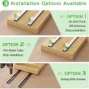 No Drill Pull Out Drawers for Cabinets, 20" W x 21" D Bamboo Adhesive Cabinet Organizer, Slide Out Shelves for Kitchen Pantry Bathroom Storage