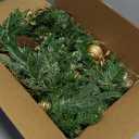 9FT Prelit Artificial Christmas Garland with Dual Color LED Lights and Timer by Remote Control and Batteries Operated for Mantle Stairs Fireplace Door Xmas Decoration, Indoor Outdoor, Green