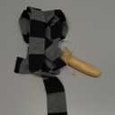 Obmwang Novelty Gray and Black Striped Scarf and Fake Long Nose Cosplay Costumes for Adults Halloween Party