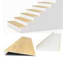Non Slip Stair Treads,4Pcs 36in Stair Treads Cover for Stair Remodel,Oak | Wood Plastic Composite,Waterproof,Scratch and Scuff Resistant,with 2 inch Square Nose Profile Bullnose
