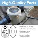 O-Ring Rebuild Repair Kit, for Pentair WhisperFlo/IntelliFlo Pool Pump Seal Gasket, Drain Plug/Lid/Diffuser O-Rings, Impeller Gasket, PS-1000 Shaft Seal, Fits Pumps Built 2-1-2008 and Later Series