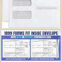 100 Tax 1099 Envelopes Self-Seal For 1099 MISC, 1099-R & DIV - INT, 1095, 1098, Double-Window Security tinded, For Quickbooks or Tax Software - 5 5/8 Inch x 9 Inch, 100 Envelopes