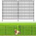 10 Panels No Dig Decorative Garden Fence with Gate for Yard, 32 in(H) X 23.6 ft(L) Animal Barrier Fencing for Outdoor Dog, Metal Portable Garden Fences for Borders, Pets, Landscape, Temporary Fence