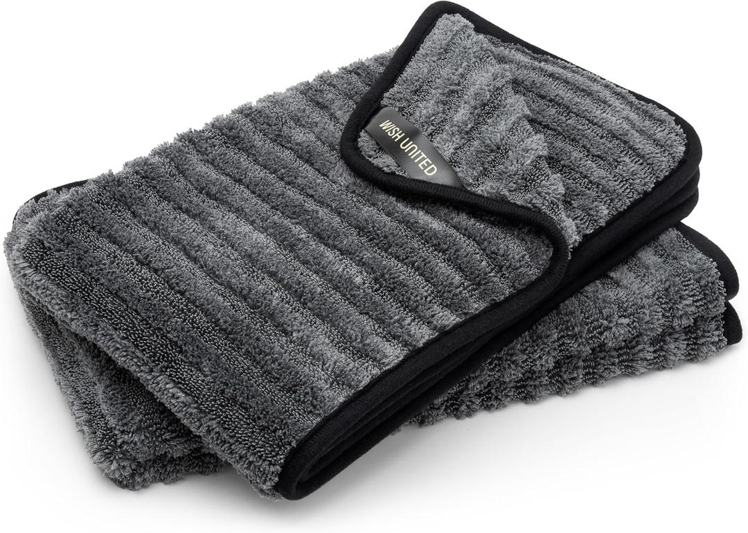 High Absorbency Weavy Microfiber Car Drying Towel 1200gsm (2pack, 15.7"x27.5")