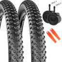 Foldable Mountain Bike Tire 20/24/26/27.5/29 x 2.4 Inch, Knobby All-Terrain Replacement Tire for MTB & Commuter Bikes Trail Cycling Tire