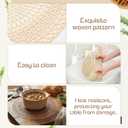 12 Pack Wedding Gold Place Mats 15'' Hollow Out Pressed Vinyl Metallic Round Placemats Washable Heat Resistant Non Slip Table Mats for Boho Dinner Party Table Centerpiece Dining Decoration