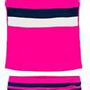 PROALLO Little Girls' Summer Swimwear Two Piece Boyshort Tankini Kids Swimsuit, 3XL, Pink