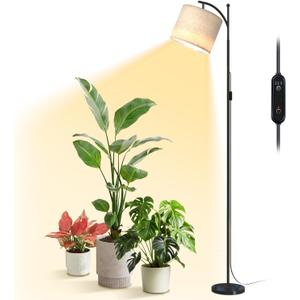 Bstrip 70.8 Tall Grow Lights for Indoor Plants, 3000K Full Spectrum Plant Light with Stand, Auto On/Off Timer & Adjustable Angle, 25W Non-Dimmable LED Lamp for Plant Growth
