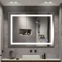32"x 24" LED Bathroom Mirror Vanity Mirror, Anti-Fog, Dimmable, Color Temperature Adjustable 3000-6000K, Switch-held Memory Led Wall Mirror Suitable for Bathroom, Vanity (Vertical/Horizontal)