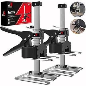 Labor Saving Handle 2 Pack,12 in Construction Jack,Multifunctional Furniture Jack for Installing Cabinets and Wall Tile Height Adjuster Handheld Lifter Tool, Load 440LBS