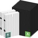 HPA100 Replacement Filters for Honeywell HPA100 HRF-ARVP100 Series Air Purifier HPA094, HPA104, HPA105, HPA3100 and HPA5100, Funmit 2 Pack Filter R and 8 Pack A Carbon Pre-Cut Pre-Filters