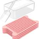 Mini Ice Cube Tray for Freezer: FDDBI Small Ice Trays for Freezer with Bin - 1174PCS Easy Release Nugget Ice Tray - Crushed Ice Tray with Container (Bright Pink)