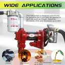 12V Fuel Transfer Pump w/Manual Nozzle, 20 GPM High Flow DC Diesel Transfer Pump, Gas Heavy Duty Transfer Pump with Filter for Gasoline, Diesel, Kerosene, Biodiesel and More