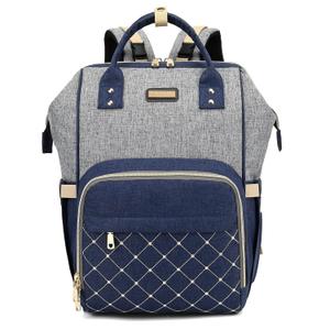 Diaper Bag Backpack, Diaper Bags for Baby Girls Boys, Baby Bags for Moms Dads, Nappy Changing Bag with Insulated Pockets,Multi-functional Waterproof Backpack with Stroller straps- Light Grey Blue