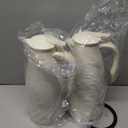 Norme 2 Pcs Thermal Coffee Carafe Insulated Stainless Steel Coffee Carafe for Hot Liquid Vacuum Thermal Pot Creamer Pitcher Dispenser with Brushes Keeping Hot Water Milk(Beige,68 oz)