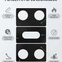 Stove Protectors Replacement for LG Gas Stove Model LRGN6325X, Custom Cut, Easy to Clean Stove Liner,Upgraded 0.4MM Thickness Reusable Stove Burner Covers For LG Stove Protector