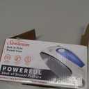 Sunbeam Hot-2-Trot Travel Steam Iron, 800 Watt Dual Voltage 120/240, Compact Size, Portable, Non-Stick Soleplate, Soft Touch Handle, Horizontal or Vertical Use, White and Blue