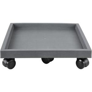 16.5 Inch Square Rolling Plant Caddy Saucer with Wheels, Heavy Duty Wheeled Planter Stand for Potted Plant, Coaster Roller Base Tray with Casters, Flower Pot Dolly Holder for Indoor Outdoor
