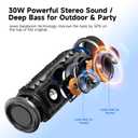 5 x TAZATA 30W Loud Outdoor Portable Bluetooth Speaker, IPX7 Waterproof - Dustproof Wireless Speaker with Mega Bass, 8 - Hour Playtime, TWS Pairing, for Home, Party, Outdoors, Travel