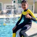 XUKER Kids Wetsuit for Boys Girls Toddlers, 3mm Wetsuit Back Zip Neoprene Thermal Full Body Wetsuits for Youth Teens Scuba Dive Swimming Boating Snorkeling