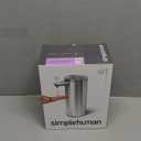 simplehuman 9 oz. Touch-Free Automatic Rechargeable Sensor Pump, Brushed Stainless Steel, New