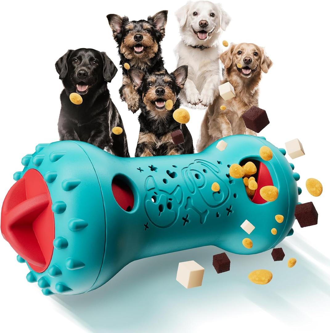 knitly Interactive Dog Toys, Adjustable Treat Dispensing Toy to Keep Them Busy, Dog Enrichment for Brain Stimulation & Cognitive for Puppy Puzzle to Reduce Boredom-Ideal Gift for All Dogs (Rigid Nylon)