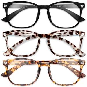 Gaoye Stylish Eyewear Frame Accessories - Blue Light Glasses for Woman - Computer Glasses for Blue Light Blocking (B2-matte Black+leopard+tortoise)