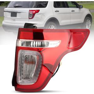 Tail light Assembly for Ford Explorer 2011 2012 2013 2014 2015 - Taillights Replacement for BB5Z13404C and BB5Z13404D - Brake Rear Lamp with bulbs(Right Passenger Side)
