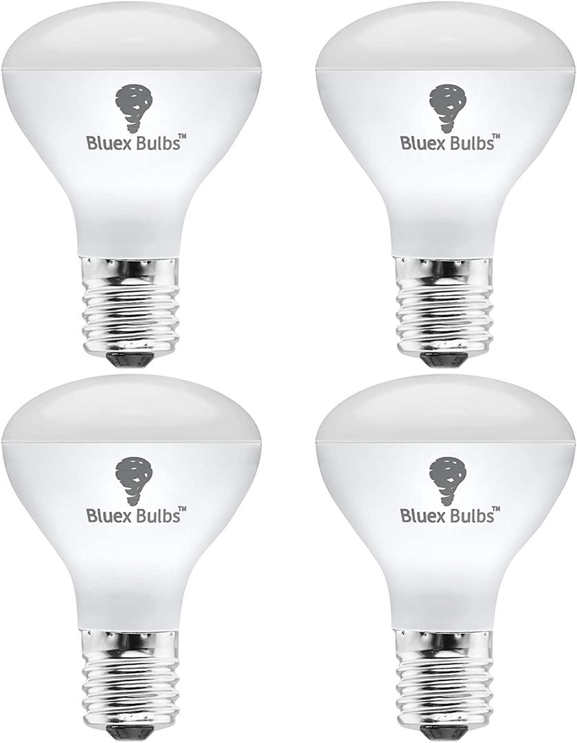 4 Pack R14 LED Bulb 4W E17 Base Mini Reflector Floodlight Light Bulb Dimmable 5000K Daylight - 40W Equivalent - e17 LED Bulb Dimmable E17 Intermediate Base Mini Light Bulbs, Curio Cabinet Light Bulb