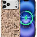 Magnetic Case for iPhone 17 Pro Max,Compatible with MagSafe Vintage Cowboy Western Style Design Hybrid Dual Protection Silicone + Hard PC Shockproof Full Body Cover Case for Men Women