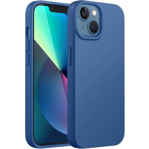 JETech Silicone Case for iPhone 13 6.1-Inch, Silky-Soft Touch Full-Body Protective Phone Case, Shockproof Cover with Microfiber Lining (Blue Jay)