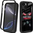 Compatible with iPhone 14 / iPhone 13 Case  Rugged Full-Body Protective Cover for Boys Kids Men Dual Layer Shockproof Bumper, Heavy-Duty Phone Case - Don't Touch My Phone 089
