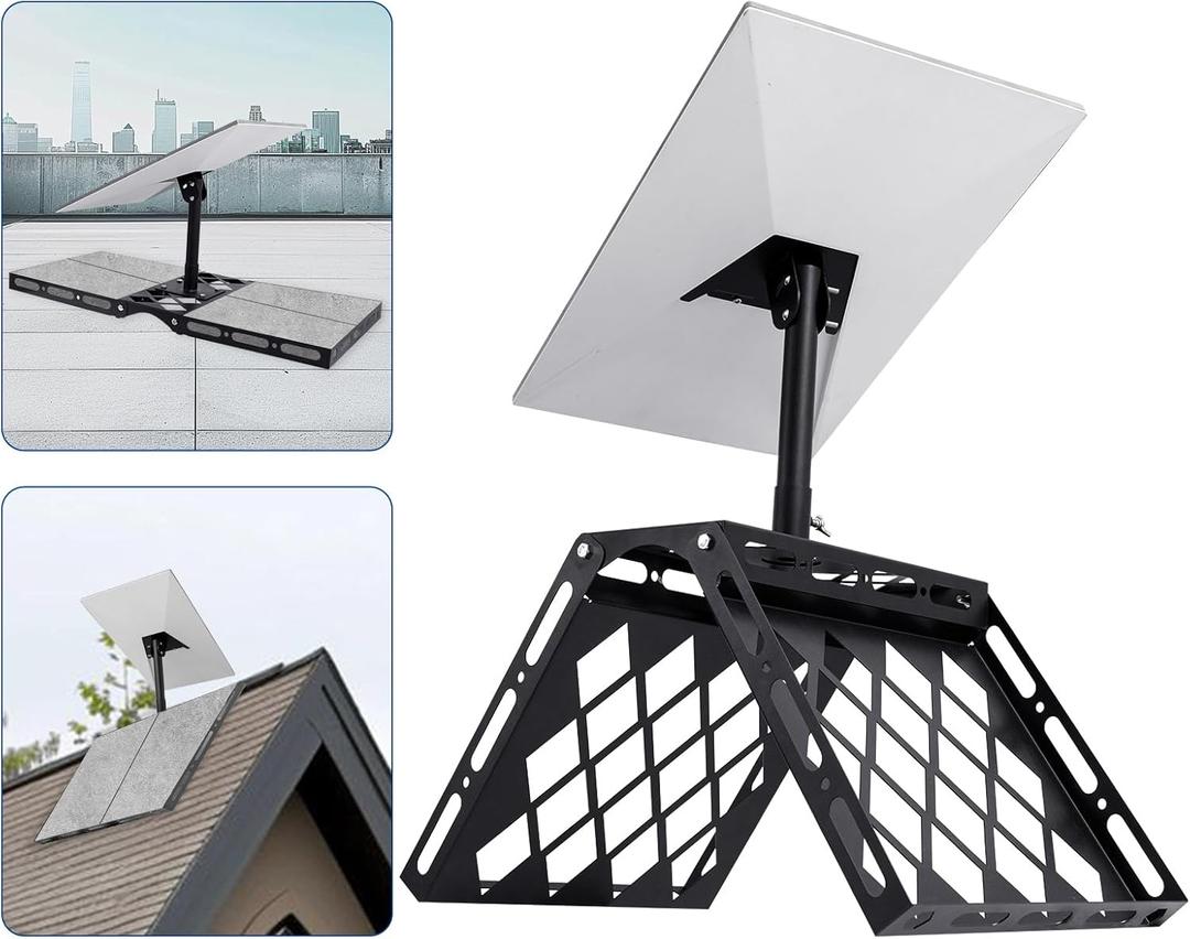 Starlink Roof Ridge Mount, Adjustable Gen 3 Mounting Kit with 0-32 Angle, Heavy Duty Pivot Roof Mount with Pipe Adapter,No Drilling Required