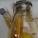 Large Glass Oil Dispenser Bottle for Kitchen Cooking Recipiente Para Aceite De Cocina Olive Oil Vinegar Dispenser Cruet Stainless Steel Lid No Drip Liquid Container (Champagne, 34oz /1000ml)