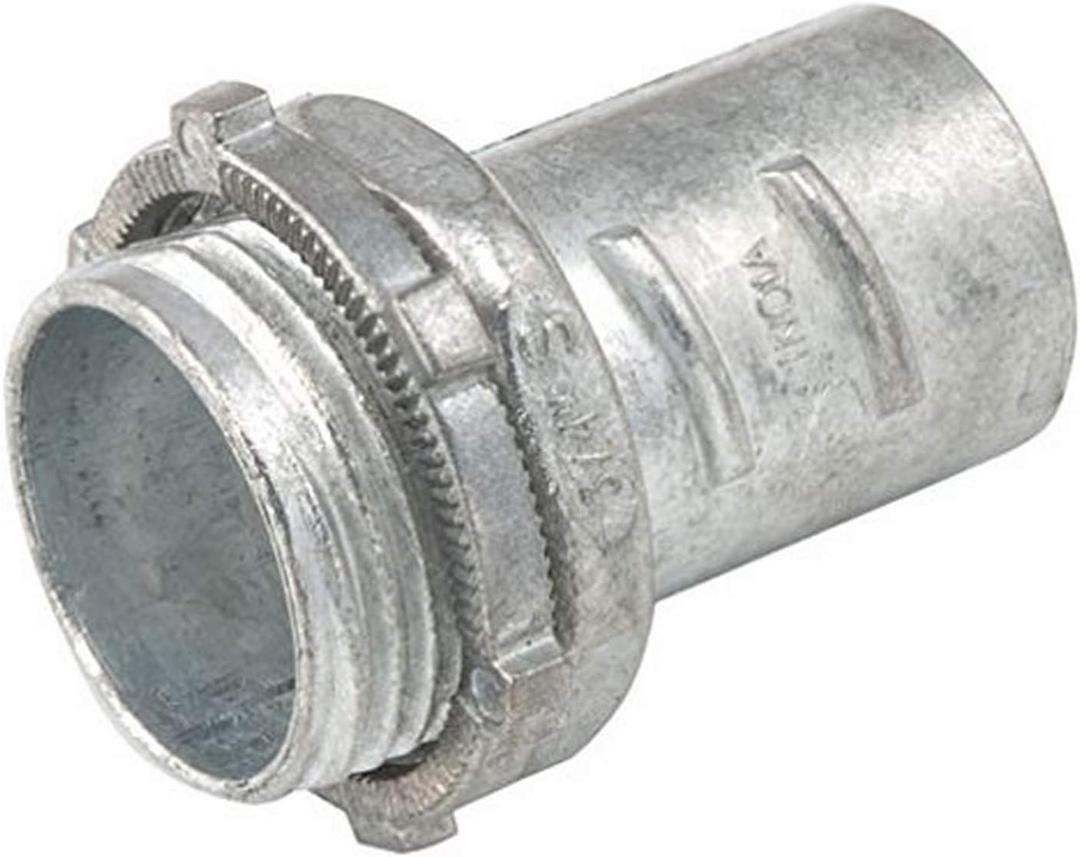 RACO 2283B5 Connector, Screw-in, 3/4-Inch Trade Size, Flex, Zinc, 5-Pack,Gray