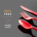 PLASTICPRO 1000 piece Cutlery Combo set of Red Plastic Forks, Spoons, and Knives Disposable Colored Cutlery Bulk Pack Variety Pack for Party Home Office