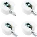 20PCS Threaded Cam Lock Shelf Support Pin Bracket Stud Pin Shelf Support Holder Cam Lock Cupboard Shelf Support Holder White Invisible Divider Peg for Cupboard and Wardrobe and Furniture
