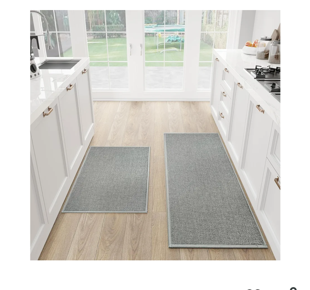 Kitchen Mat Set of 1 PCS, Cushioned Non Slip Rugs for Kitchen Floor, Absorbent Runner Comfort Standing Mats Washable for Kitchen, Office, Home (Grey, 17.3"x30") Kitchen Mat Set of 1 PCS, Cushioned Non Slip Rugs for Kitchen Floor, Absorbent Runner Comfort Standing Mats Washable for Kitchen, Office, Home (Grey, 17.3"x30")