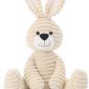 Apricot Lamb Toys Plush Corduroy Rabbit Bunny Stuffed Animal Soft Cuddly Perfect for Child Medium,12 Inches (Beige)