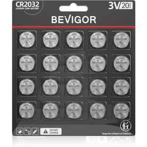 3 x BEVIGOR 2032 Battery CR2032 Lithium 3V Coin Battery 20 Pack Compatible with AirTag for Child Safety, Suitable for Key Fobs, Smart Sensors, Scales, Candles and More