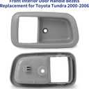 Interior Door Handle Trim Bezels (Gray) for Toyota Tundra 2000-2003, Tundra 2004-2006 Extended Cab Pickup/Standard Cab Pickup, for Front Driver & Passenger Side