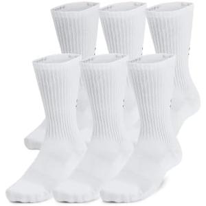 Under Armour Unisex Adult Training Cotton Crew Socks (6 Pairs), Large