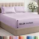 Extra Deep Twin XL Sheet Set - 4 Piece Breathable and Cooling Sheets - Hotel Luxury Bedding for Women, Men, Kids & Teens - Easy Secure Fit - Soft & Wrinkle Free - Extra Deep Pockets - Light Lavender